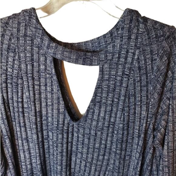 Torrid Heather Blue Cutout Neck Ribbed Dress, Size 2X - Picture 2 of 6